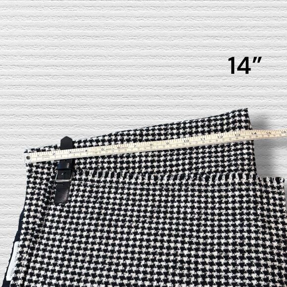 Zara Houndstooth Woven Girls Asymmetrical Skirt Size 13-14 - Picture 4 of 8